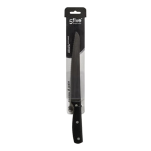 Couteau à pain inox "Essentiel Black" lame 20cm