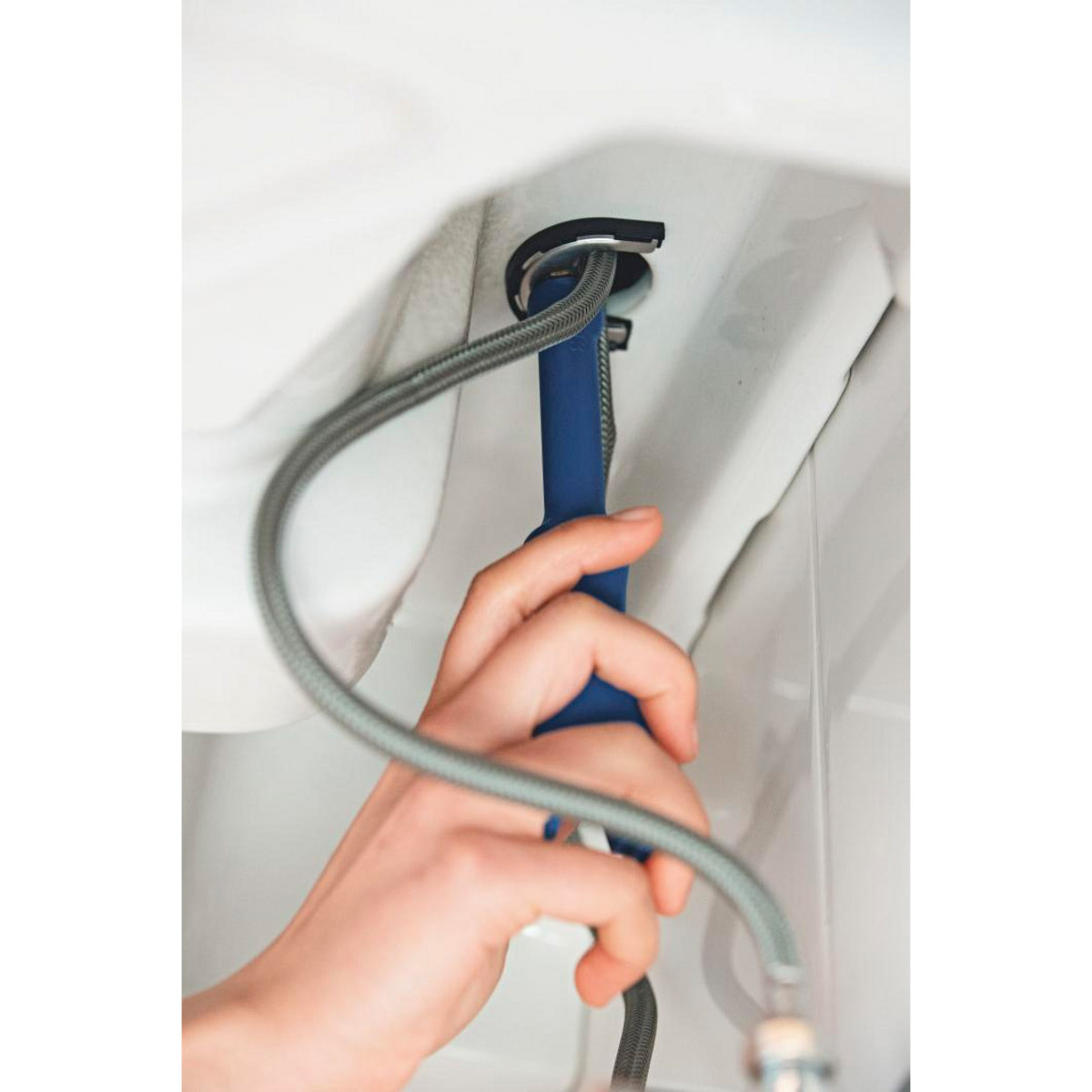Mitigeur lavabo Quick Fix Get taille M noir mat + bonde clic-clac
