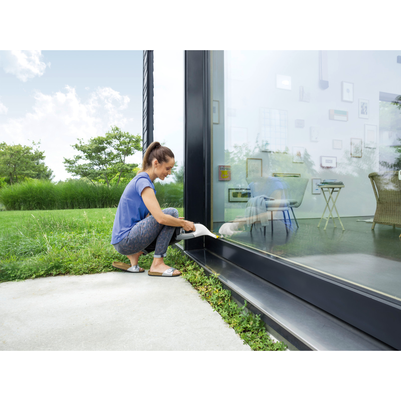 Lave-vitres Karcher WV 6 Plus (batterie fixe 3-65 V)  - Autonomie 100 min- Largeur de travail 280 mm- Design Blanc