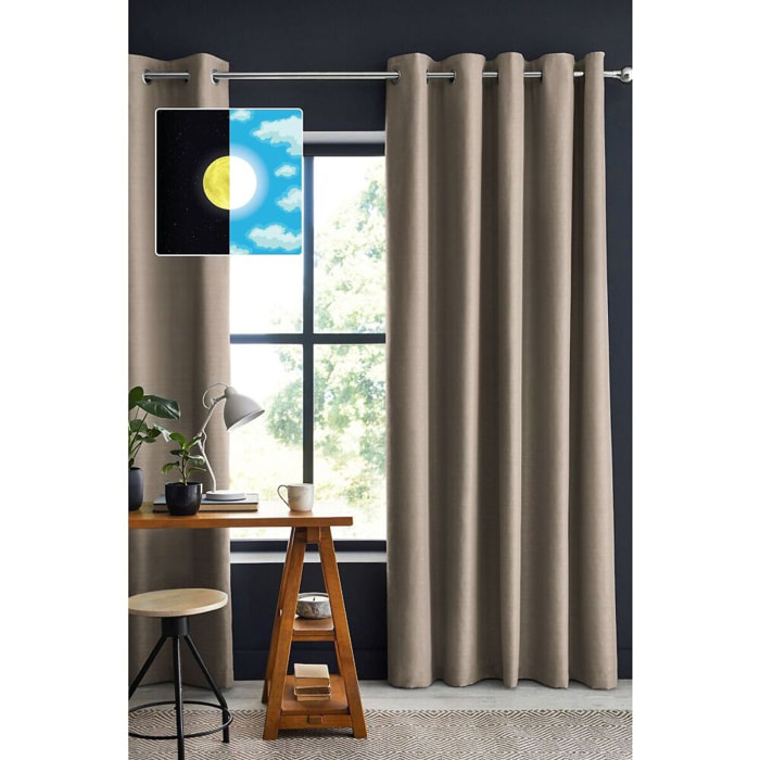 Rideau uni Occultant 100%polyester