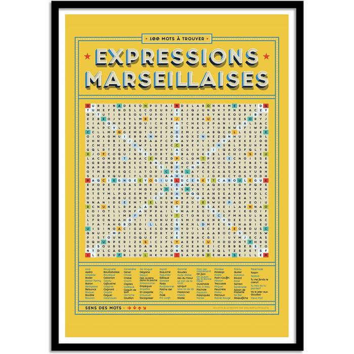 Affiche - Expressions Marseillaises - Frog Posters