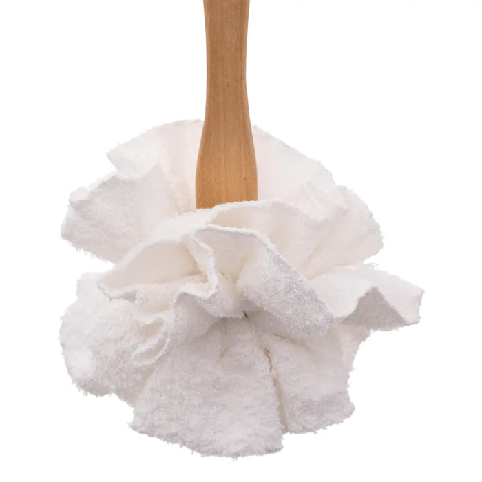 Brosse de bain fleur bois