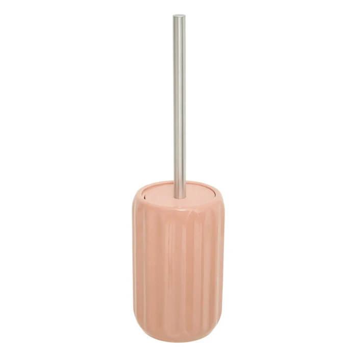 Brosse WC Colorama en céramique H.40cm rose
