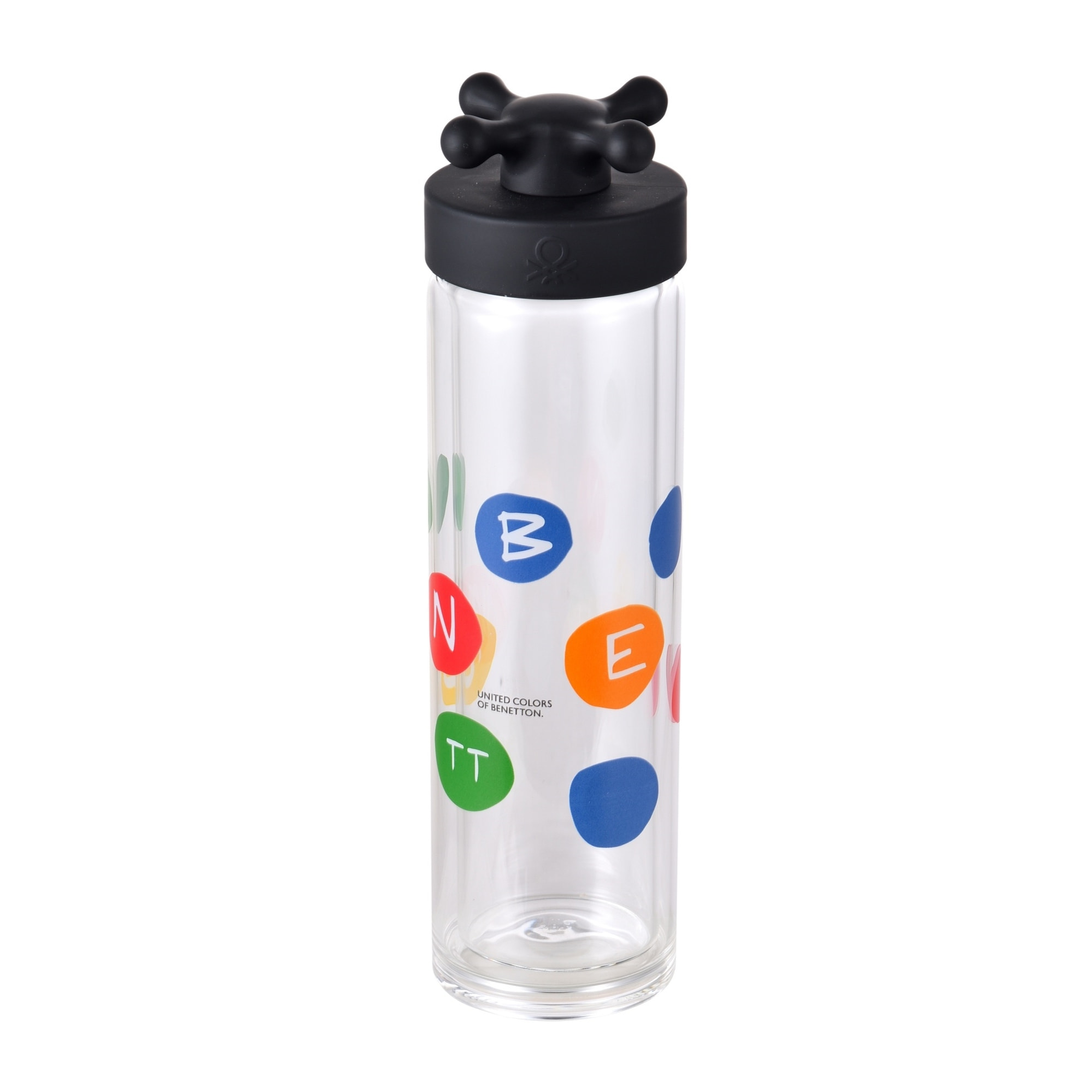 Botella de agua de doble pared 350ml borosilicato black & white be