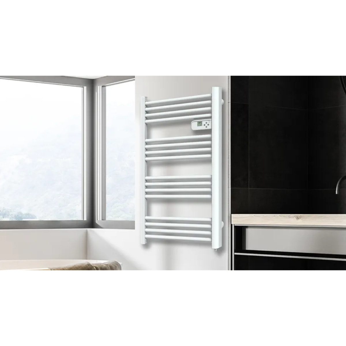 Seche serviettes electrique LCD 500w