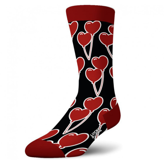 Par de calcetines largos lucky socks diseño globos corazones