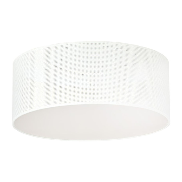 Lampada a sospensione Aston in acciaio bianco e interno oro