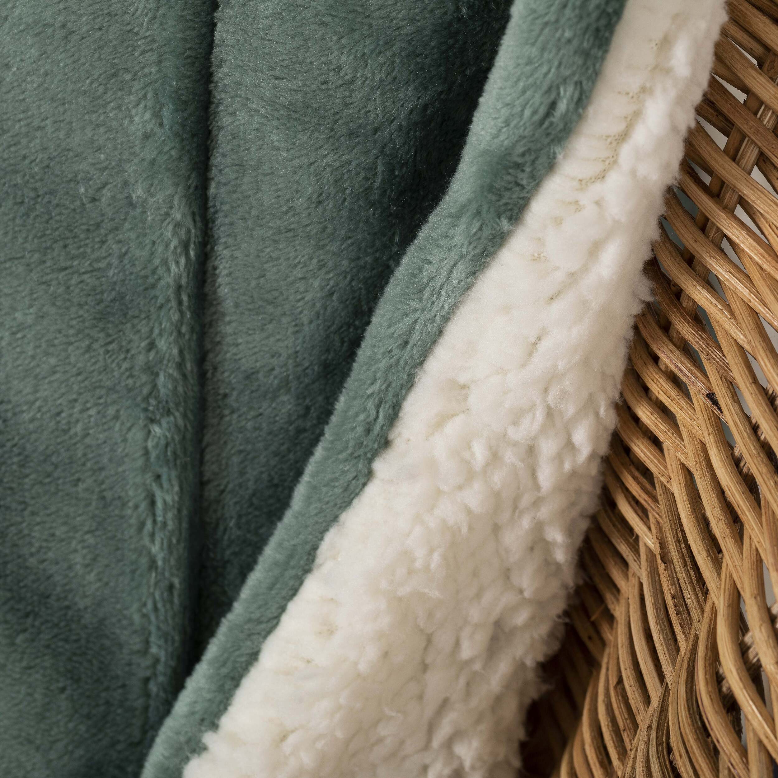 Manta velvet sherpa verde frances