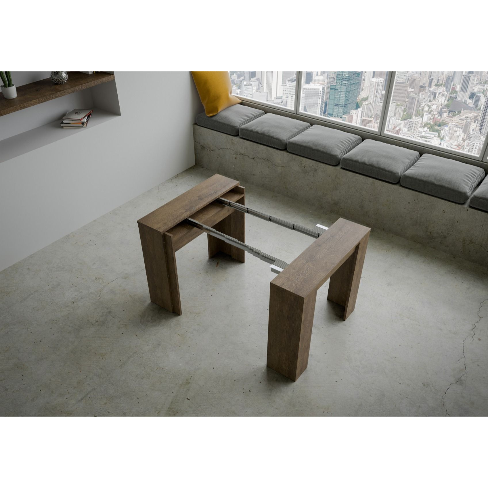 Console extensible 90x48/308 cm Basic Noyer