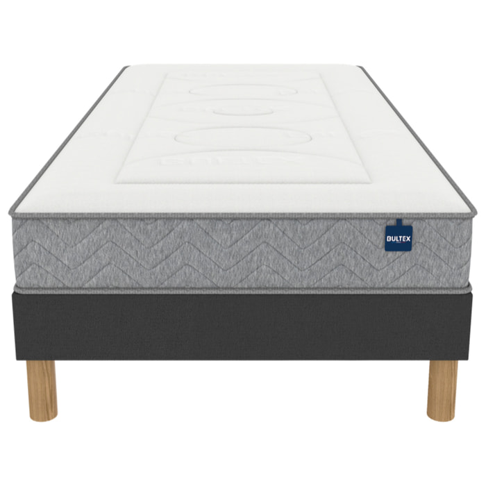 Ensemble SMART NIGHT 1 place|Matelas H 23 cm avec sommier medium|confort enveloppant