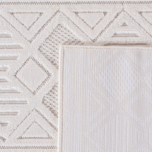 CALVI - Tapis moderne à motif en relief Creme