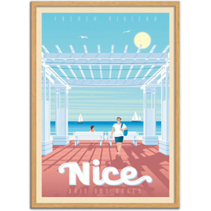 Affiche - Nice Baie des anges - Olahoop Travel Posters