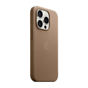 Coque APPLE iPhone 15 Pro MagSafe tissage fin Taupe