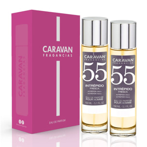 Caravan fragancias - caja de regalo con 2 perfumes nº55 de 150 ml, para hombre