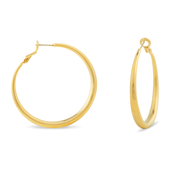 Pendientes de 41mm de diámetro acabado oro amarillo de 18K