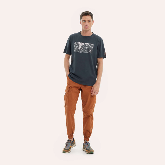 Camiseta MUNICH shoemaker lifestyle de algodón orgánico antracita