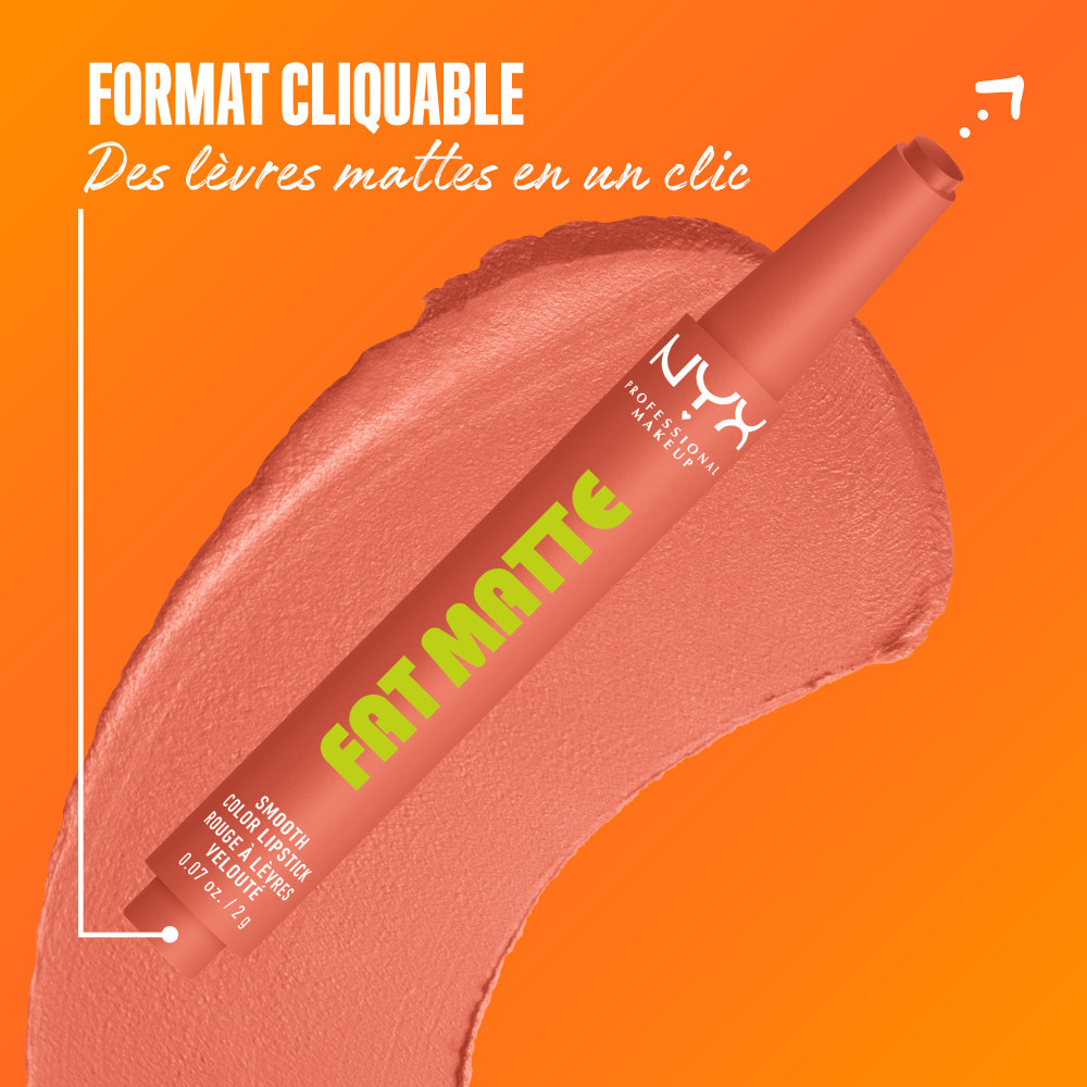 NYX Professional Makeup Fat Matte Rouge à Lèvres Mat Crémeux Cashemere Cute