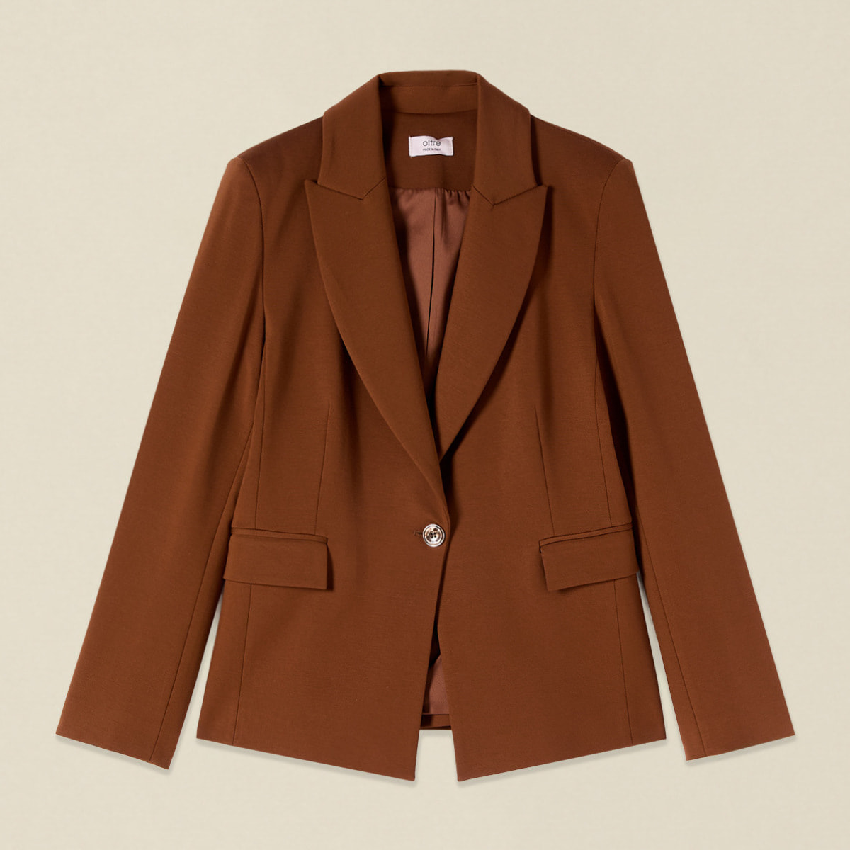 Oltre - Blazer in punto milano - Marrone