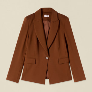 Oltre - Blazer in punto milano - Marrone