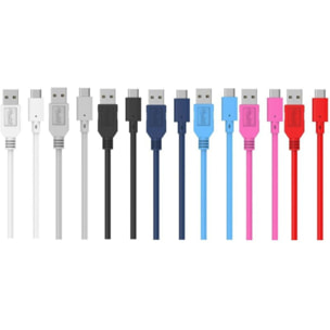 Câble micro USB ESSENTIELB vers USB noir 1M