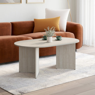 Table basse Gabin effet travertin