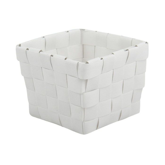 Panier de rangement 14x14x9cm Blanc MSV