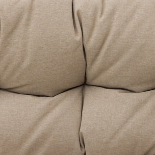 Canapé de jardin "Meloane" beige 2 places en acier polyester