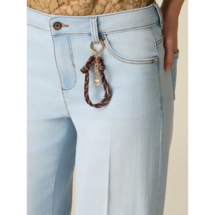 Oltre - Jeans a palazzo délavé - Azzurro