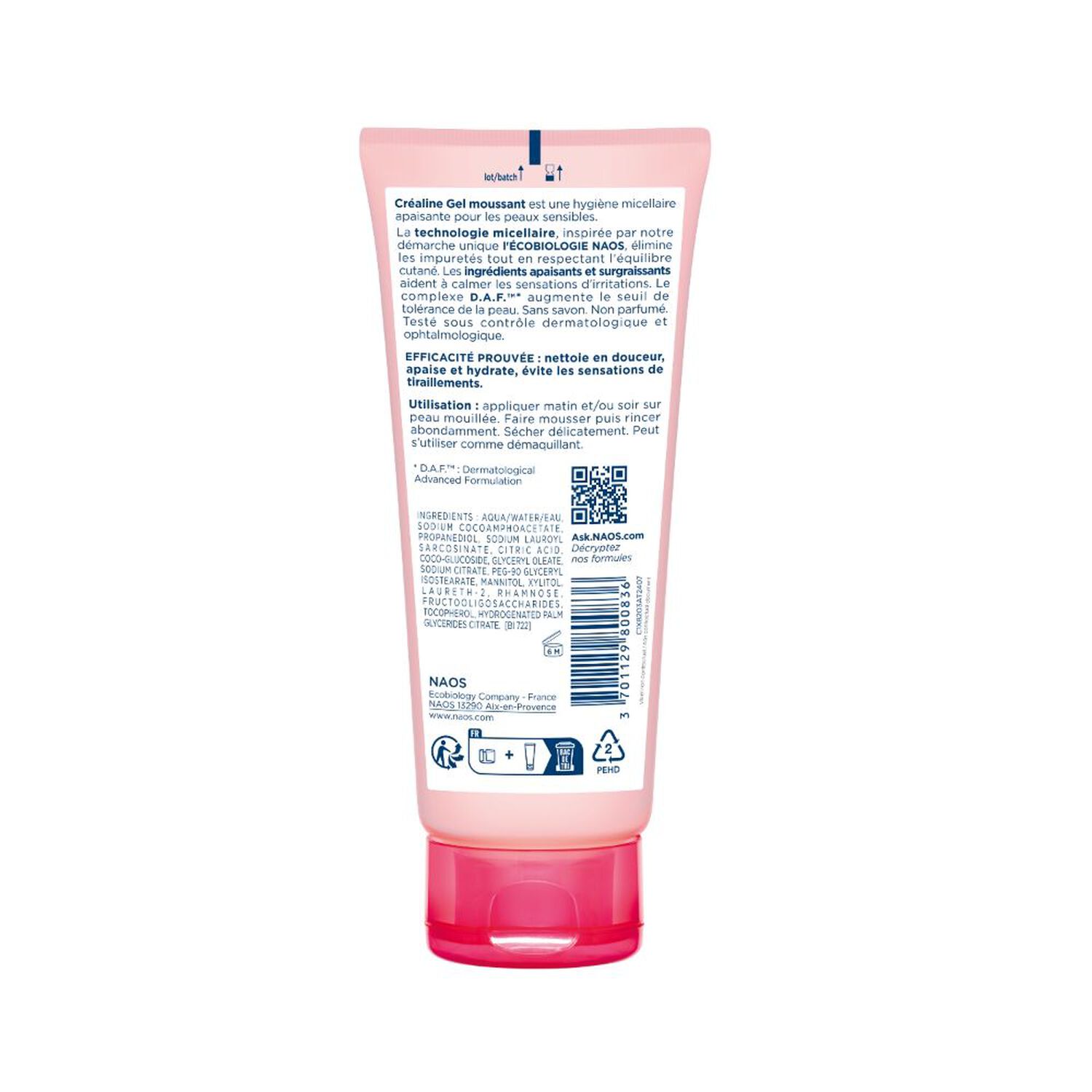 Créaline Gel Moussant - Nettoyant Micellaire à Rincer - Peaux Sensibles