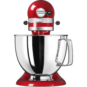 Robot pâtissier KITCHENAID 5KSM125EER Artisan Rouge Empire,  4,8 L, bol avec poignée, 300 watts