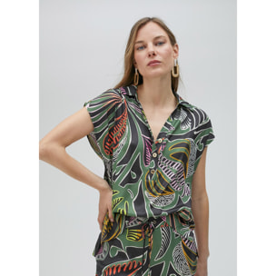 Camicetta stampa tropicale