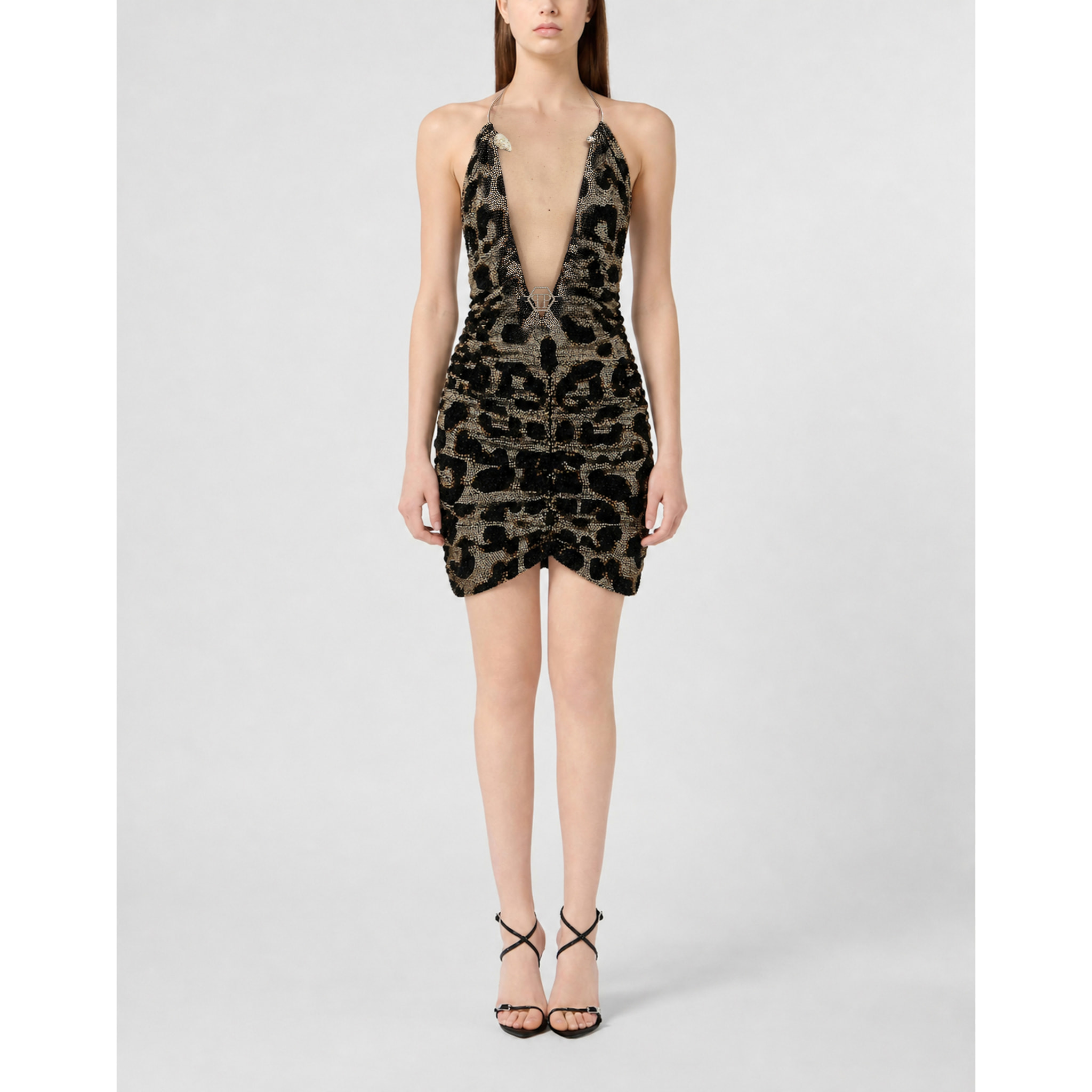 PHILIPP PLEIN Vestido corto LEOPARD