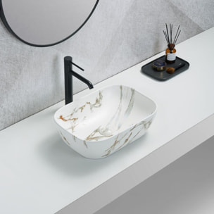 Le célèbre Infinitio 45,5x32,5 cm lavabo en marbre sans trop-plein (SATINF4532MR)