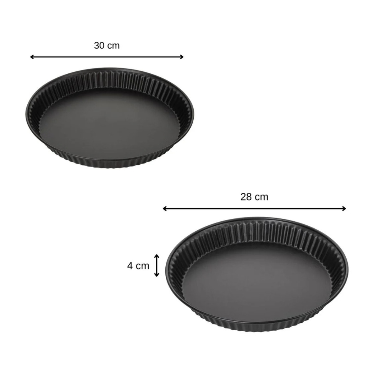 Set de 2 moules à tartes ou quiches de 28 cm et 30 cm Zenker Spécial Countries