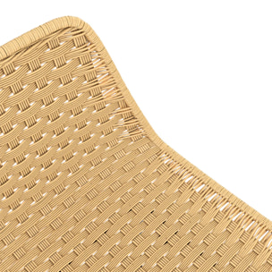 Lot de 2 chaises pour îlot central 65,5 cm en rotin naturel - Mara