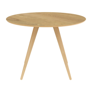 Table ronde Liwa 4 personnes en bois clair D105 cm