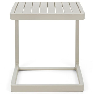 Set di 2 tavolini rettangolari KONNOR in alluminio bianco KONNOR in alluminio beige