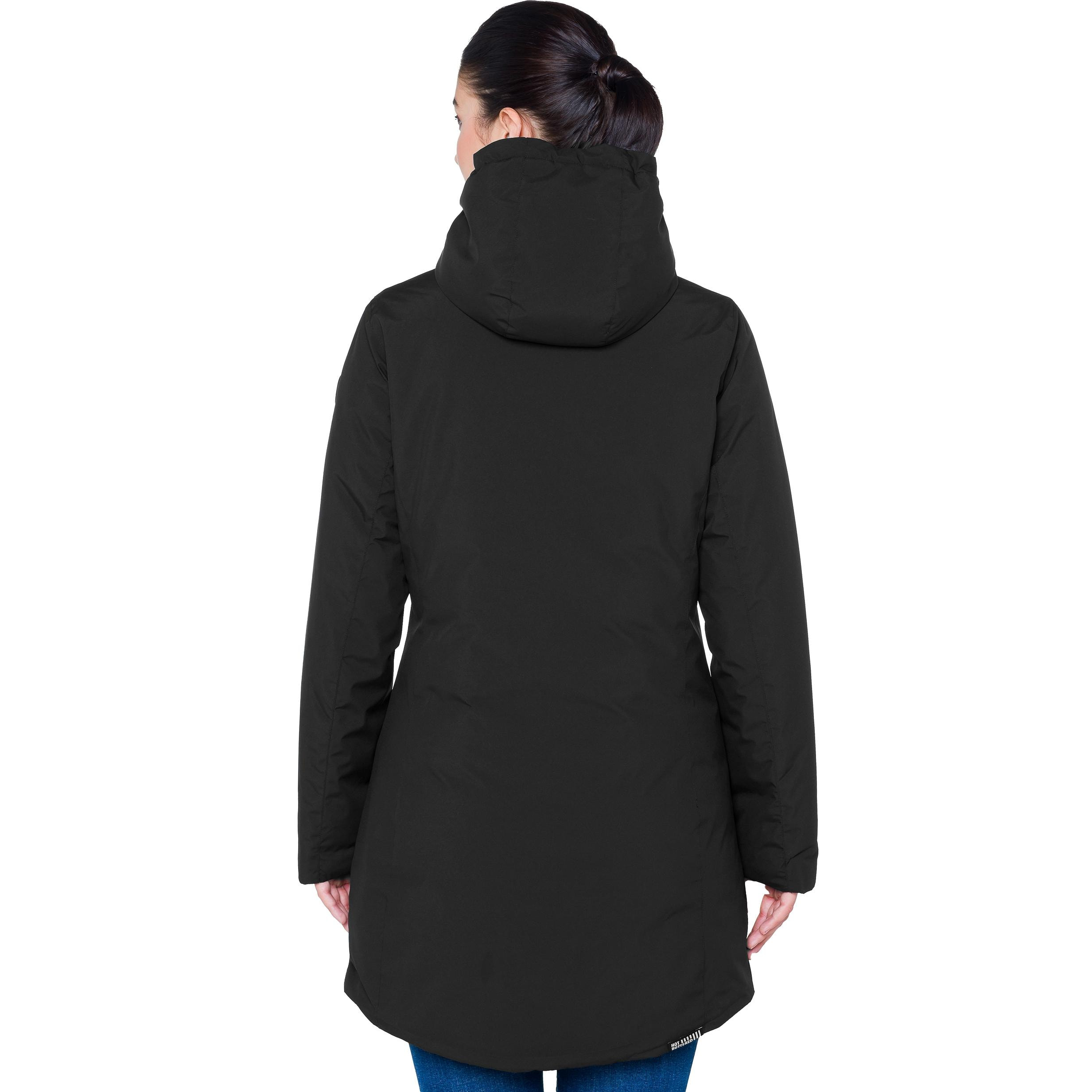 Parka Hot Buttered Anouk con capucha ajustable Negro