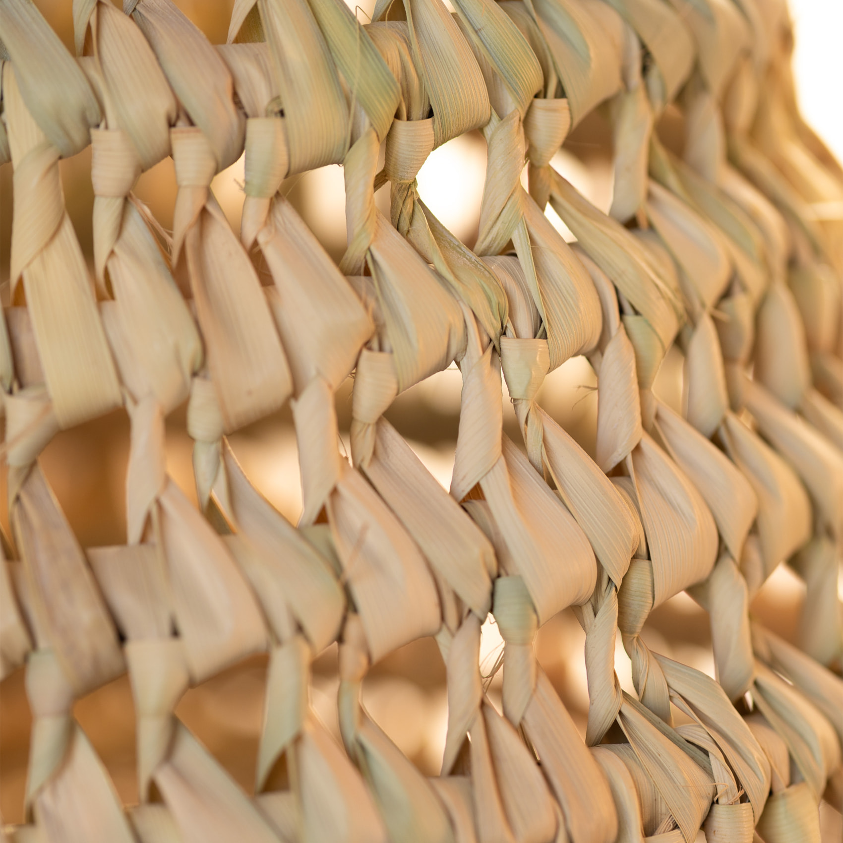 Abat-jour cône feuilles de palmier - Naturel