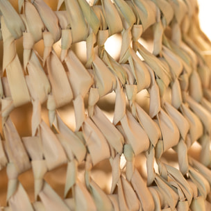 Abat-jour cône feuilles de palmier - Naturel