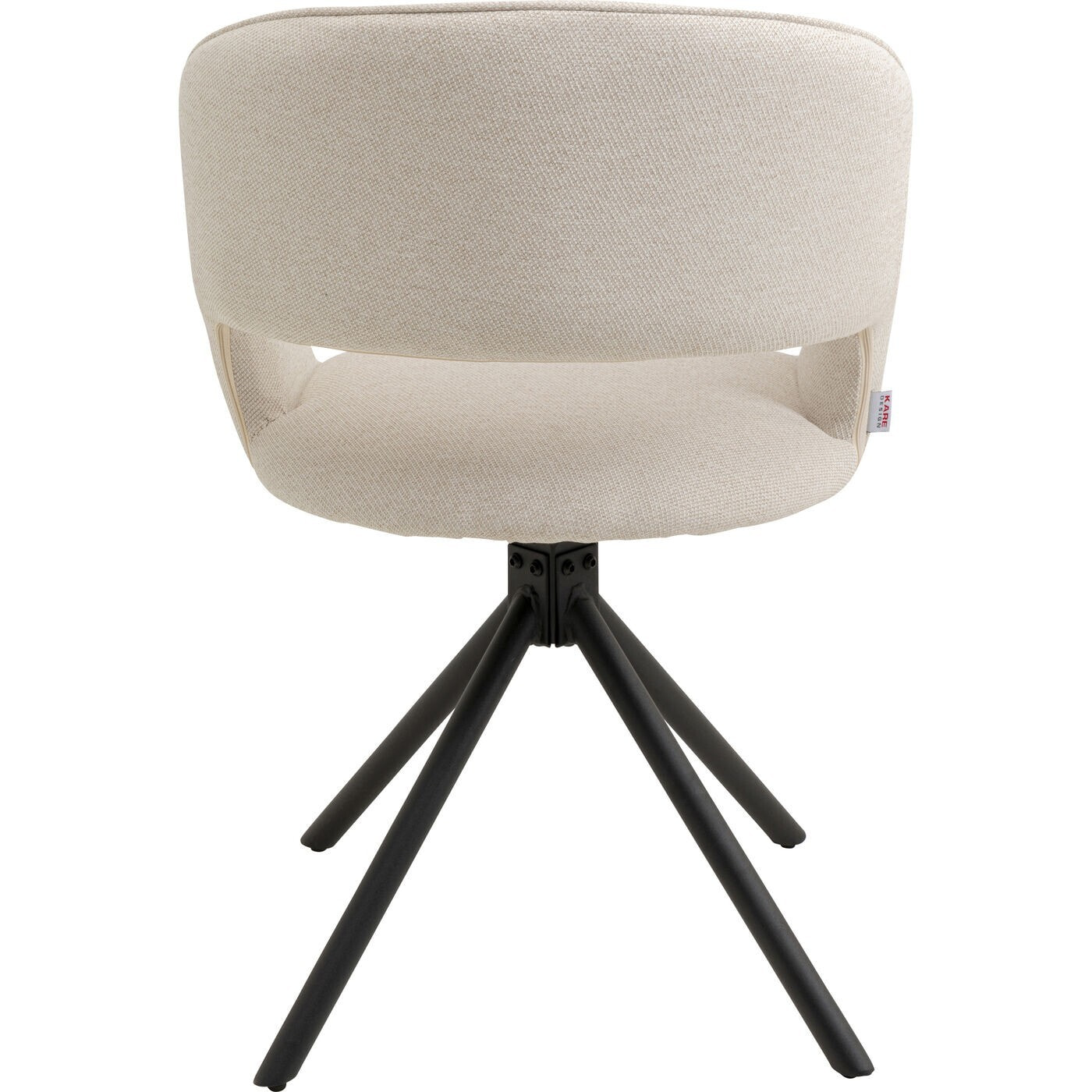 Chaise avec accoudoirs pivotante Gina noire Kare Design