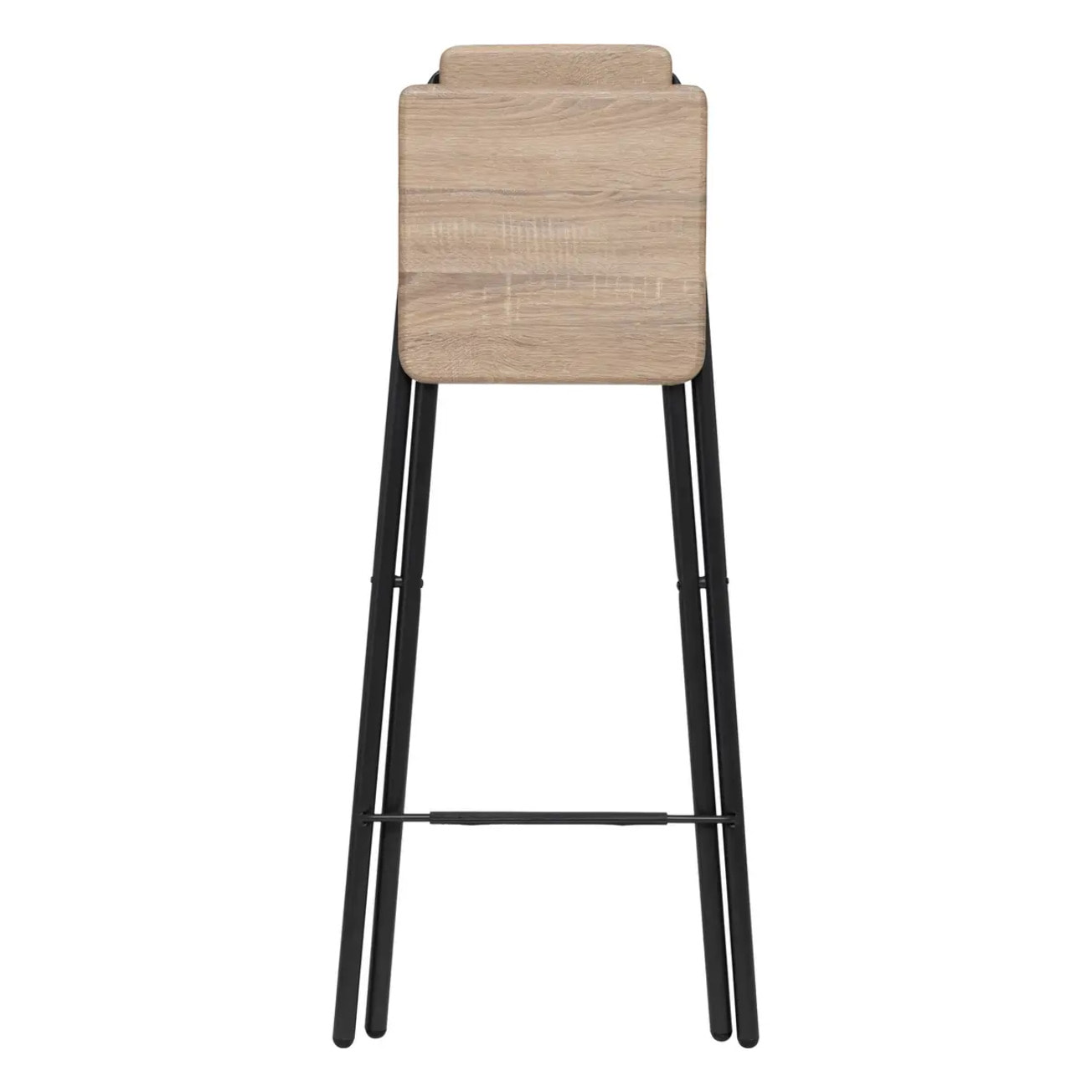 Chaise de bar pliante Effêt chêne naturel Louna