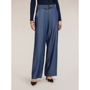 Motivi - Jeans palazzo fluidi in lyocell - Blu