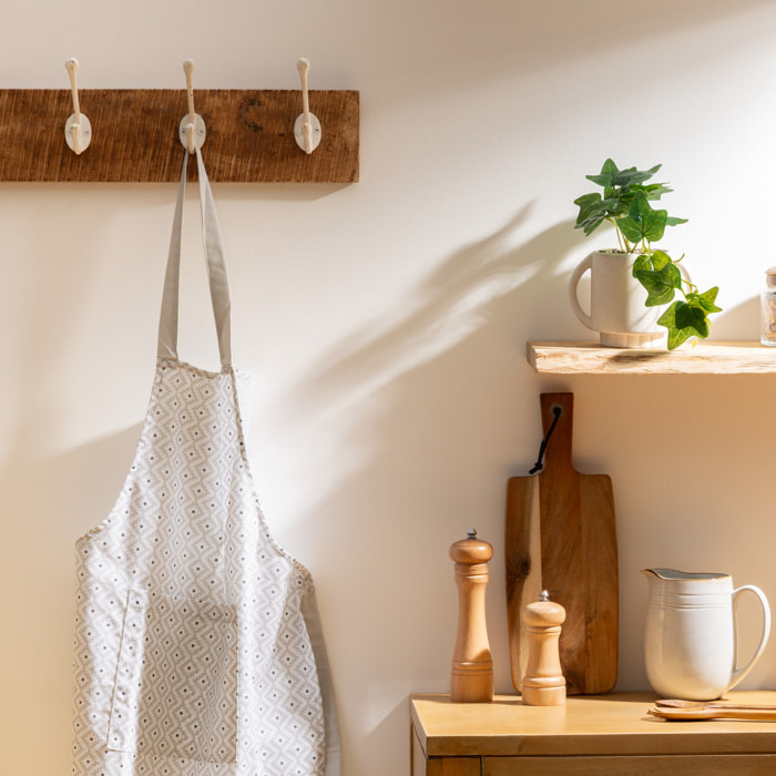 Tablier coton "Etnik" gris 60x80cm