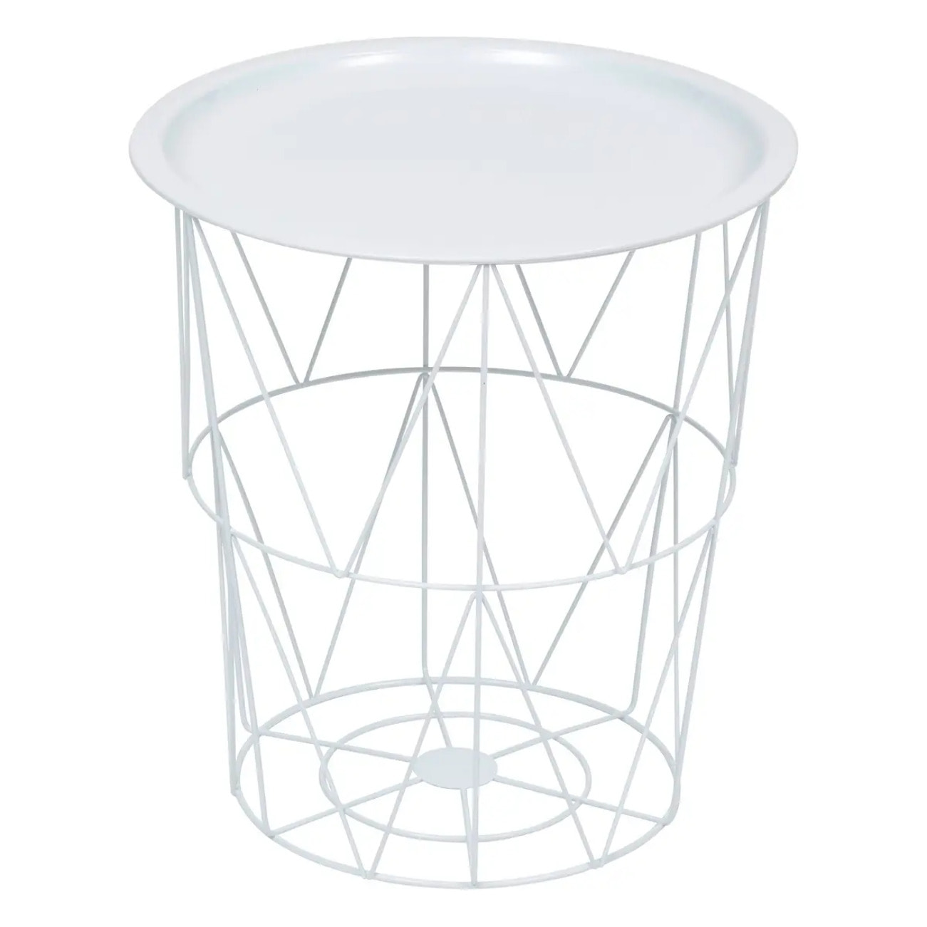 Table d'appoint "Kumi" blanc 40x37x37cm