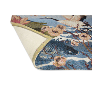 Tappetino antiscivolo Excelsa Fuji in poliestere e cotone 165x110x0,5 cm multicolore