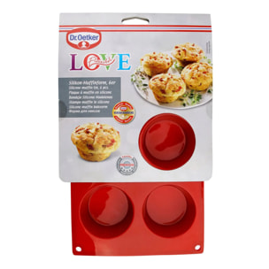 Moule à muffins 6 empreintes 30 x 18 cm Dr.Oetker Flexxibel Love