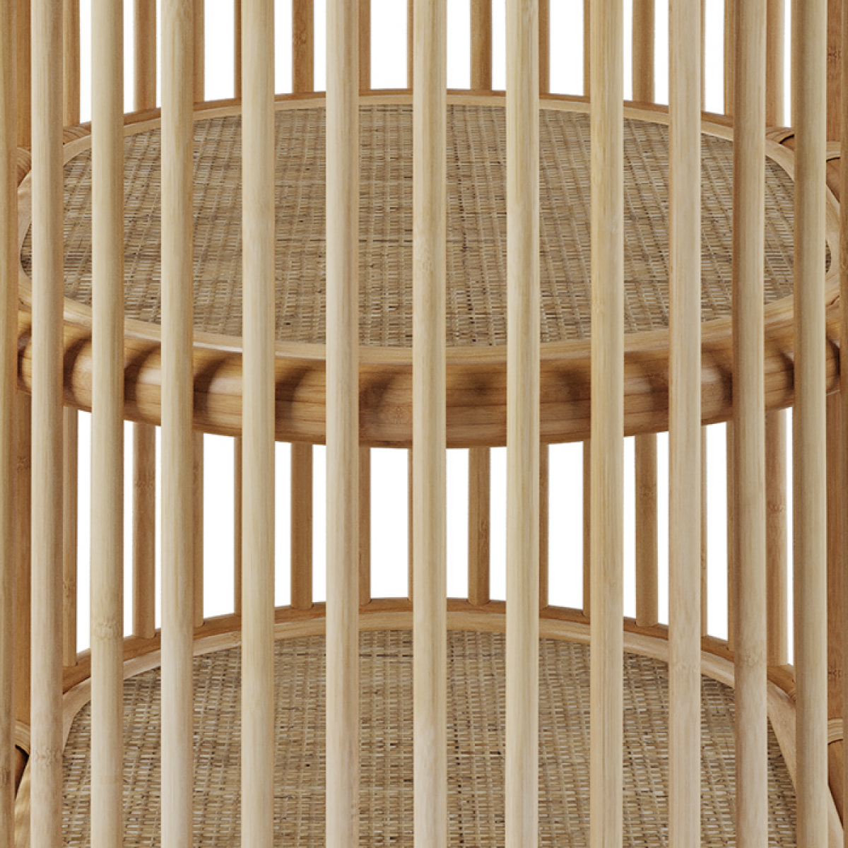 Table d'appoint 2 étagères en rotin naturel - Marthe