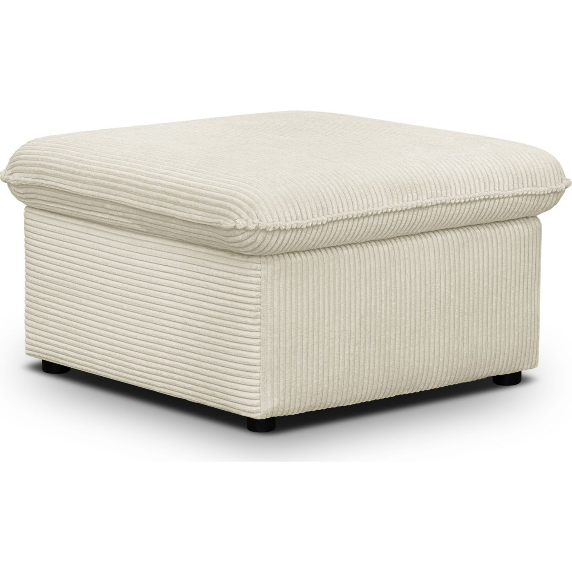 Pouf coffre de rangement en velours côtelé - BAYA