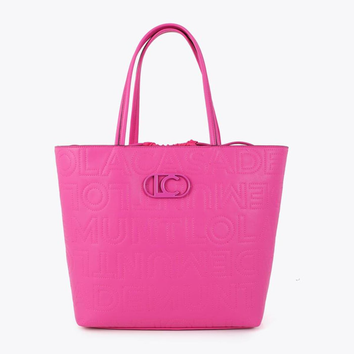 Shopper destrutturata con cuciture monogramma